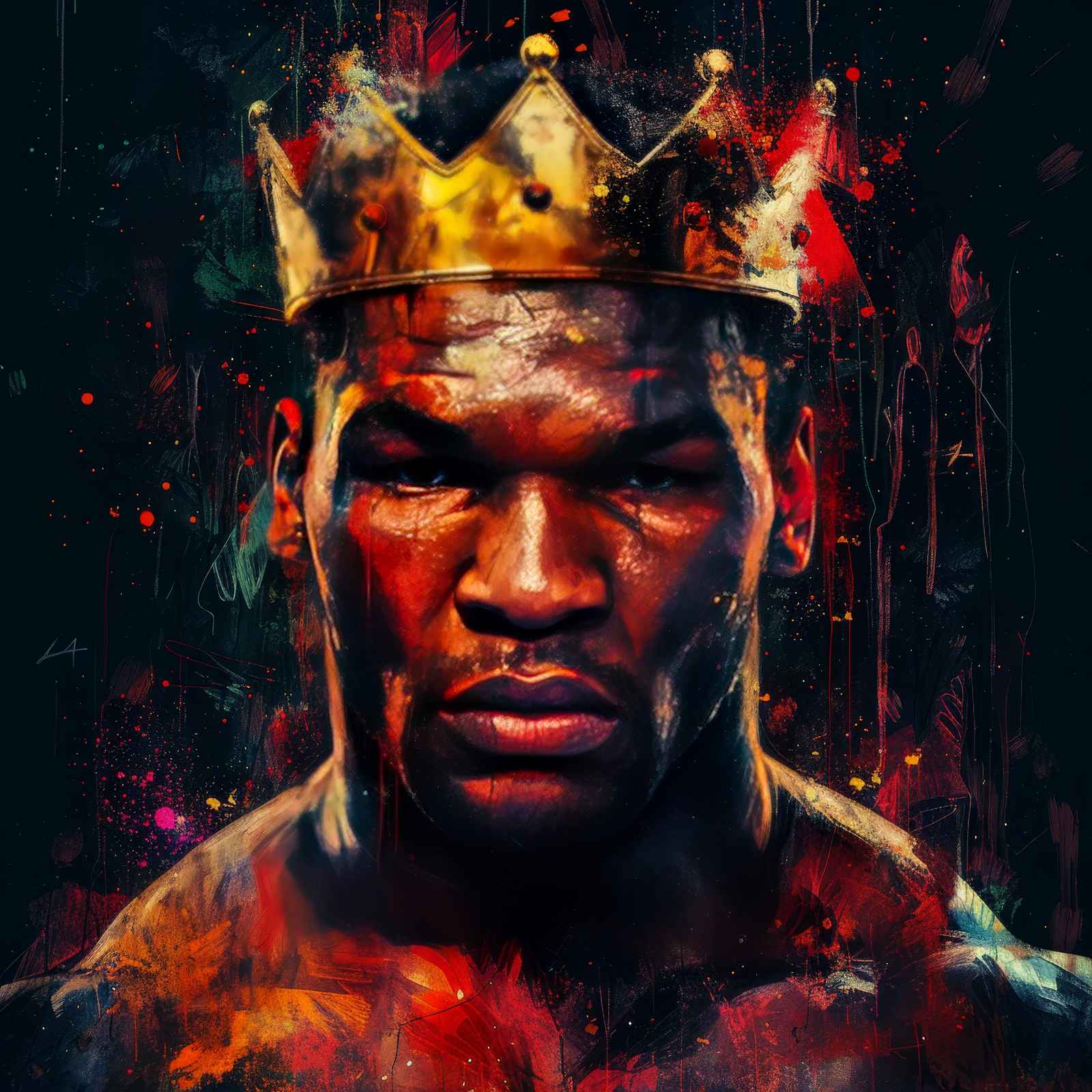 Mike Tyson 'Iron King' Portrait Wall Art