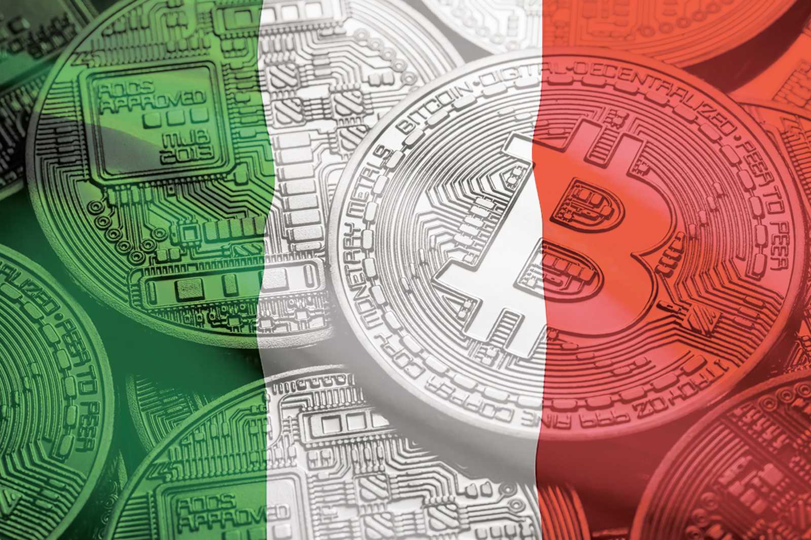 Italian Flag Bitcoin Wall Art