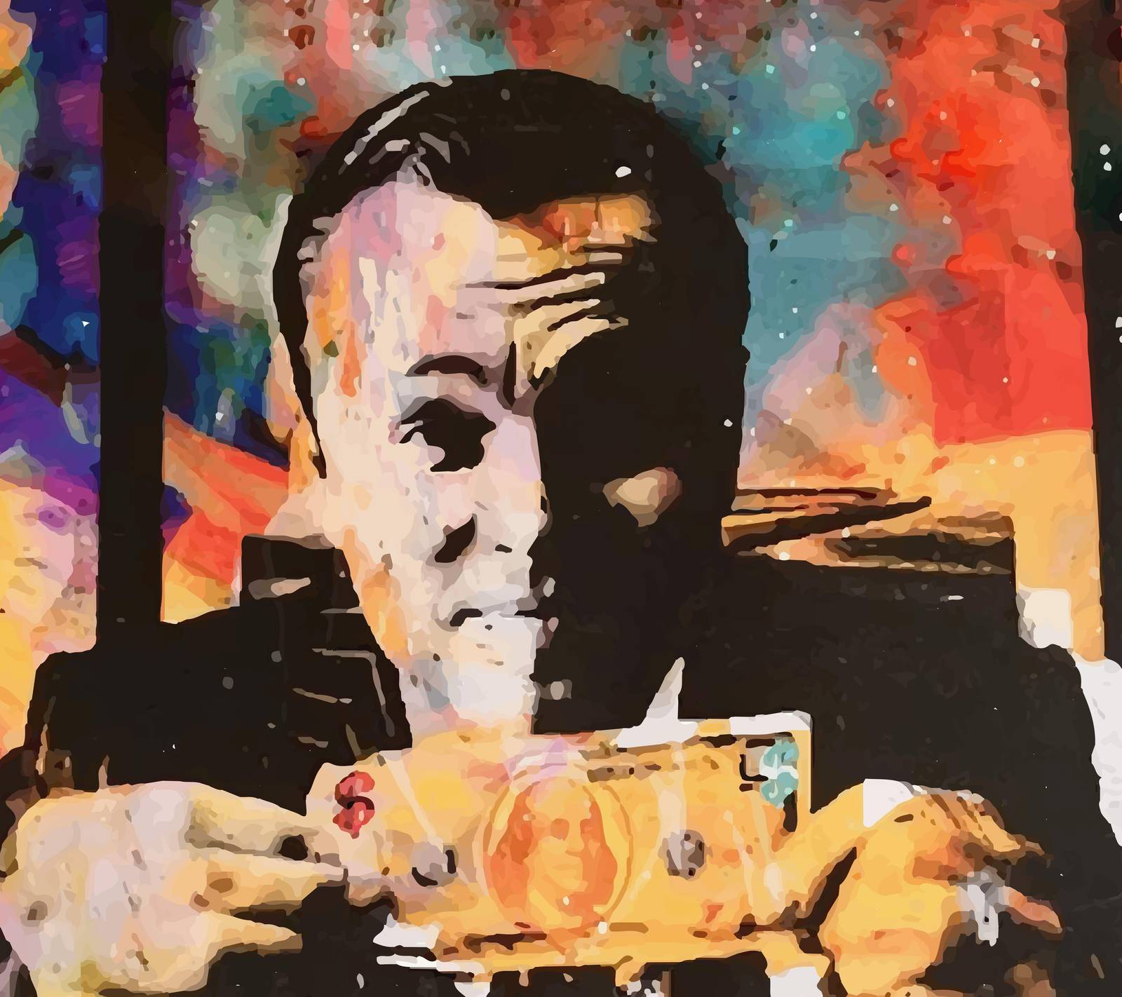 Abstract Money Portrait Wall Art