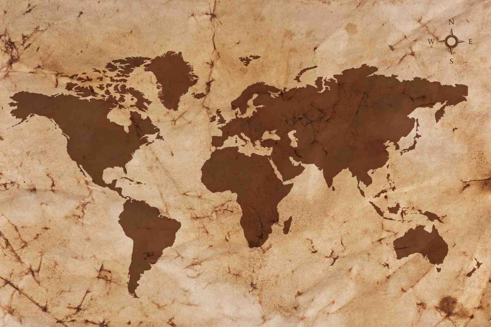 Vintage World Map Wall Art Wall Art