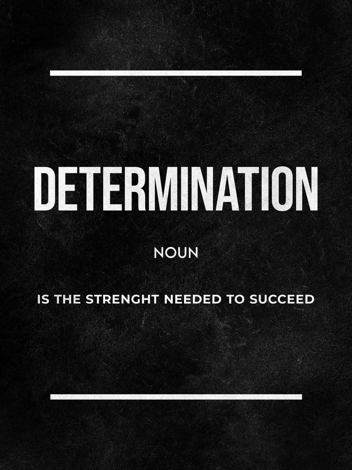 Determination Motivational Definition Wall Art