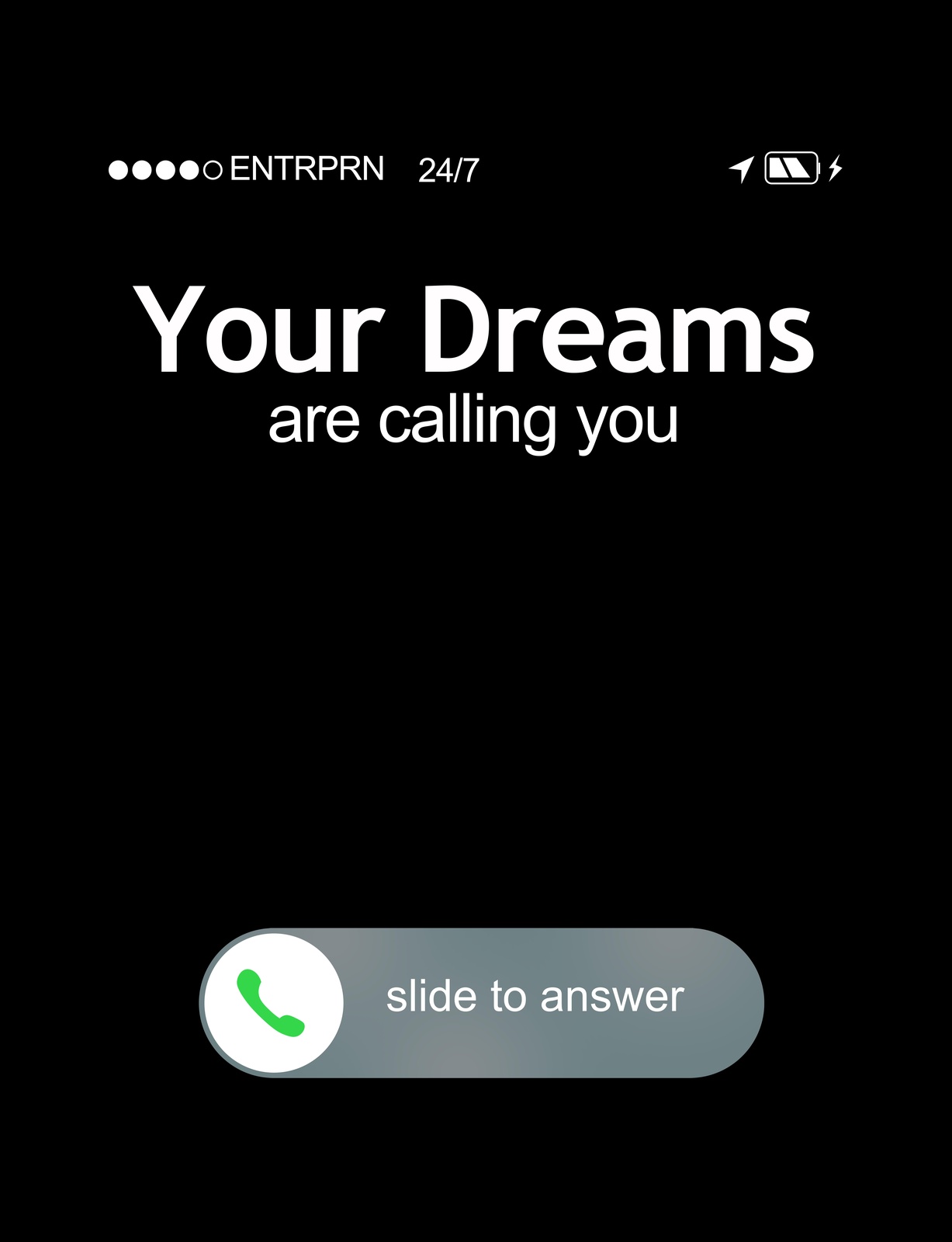 Your Dreams Calling Motivational Typography Wall Art