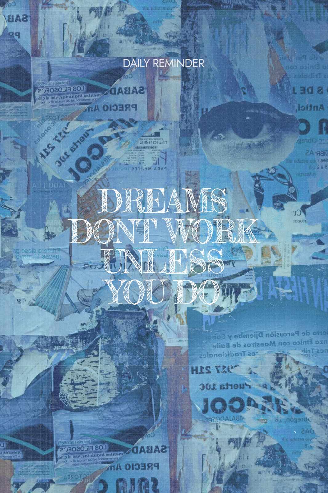 Inspirational Collage "Dreams Wall Art"