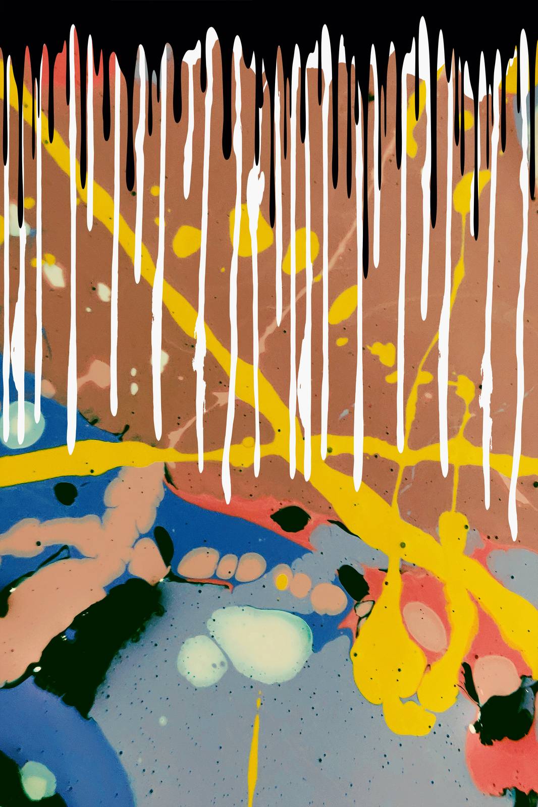 Vibrant Drip Abstract Modern Art Wall Art