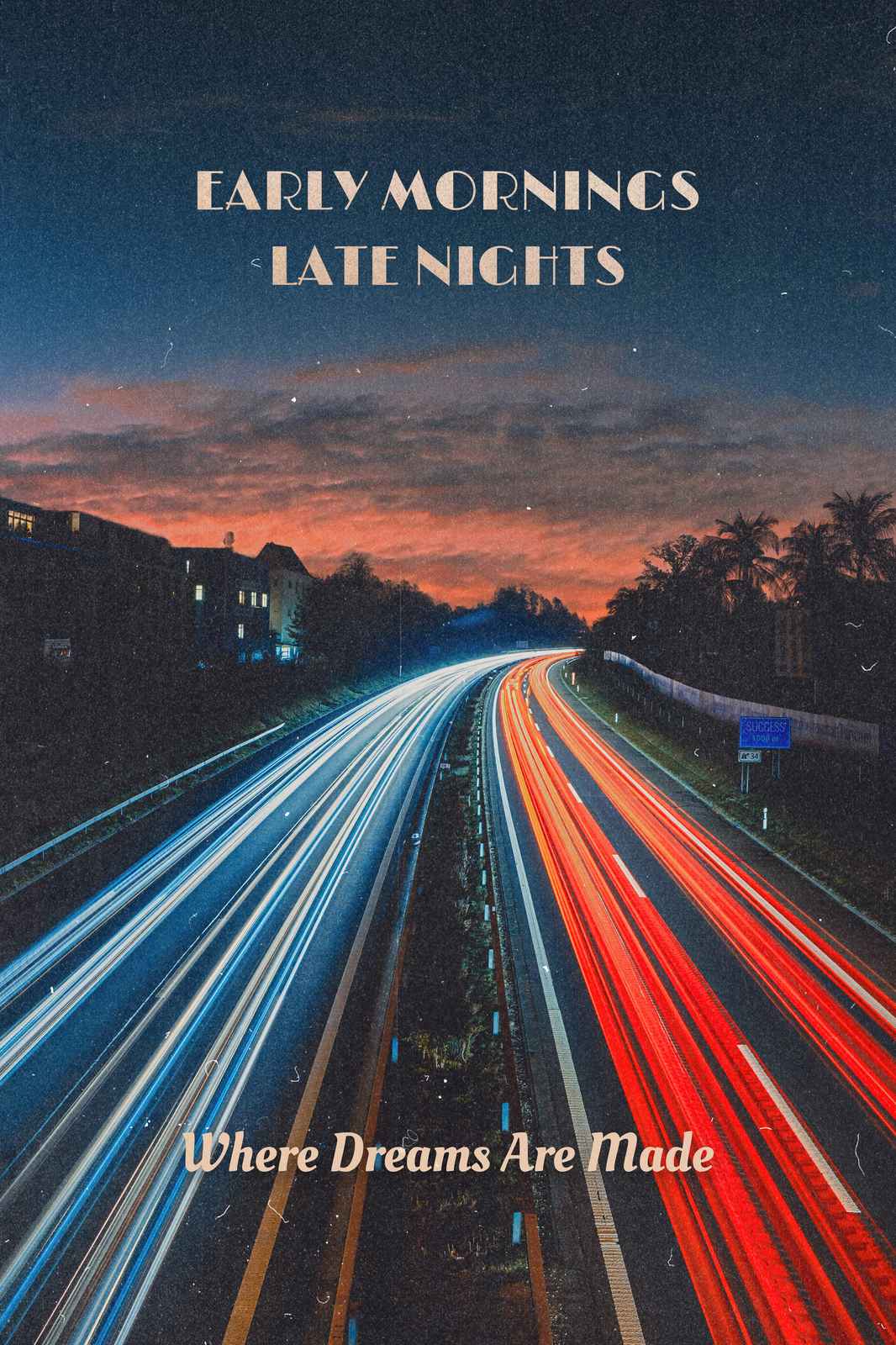 Highway Light Trails Wall Art