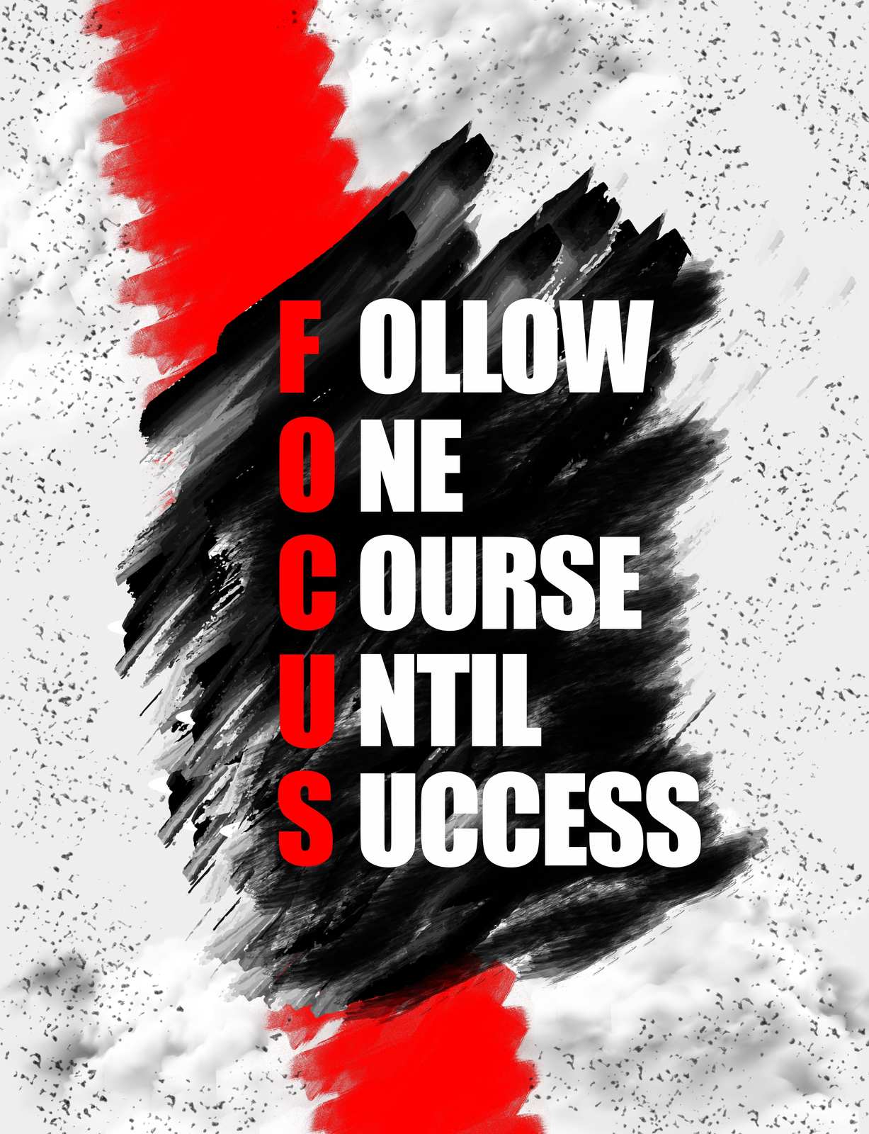 Inspirational "FOCUS" Motivational Wall Art Wall Art