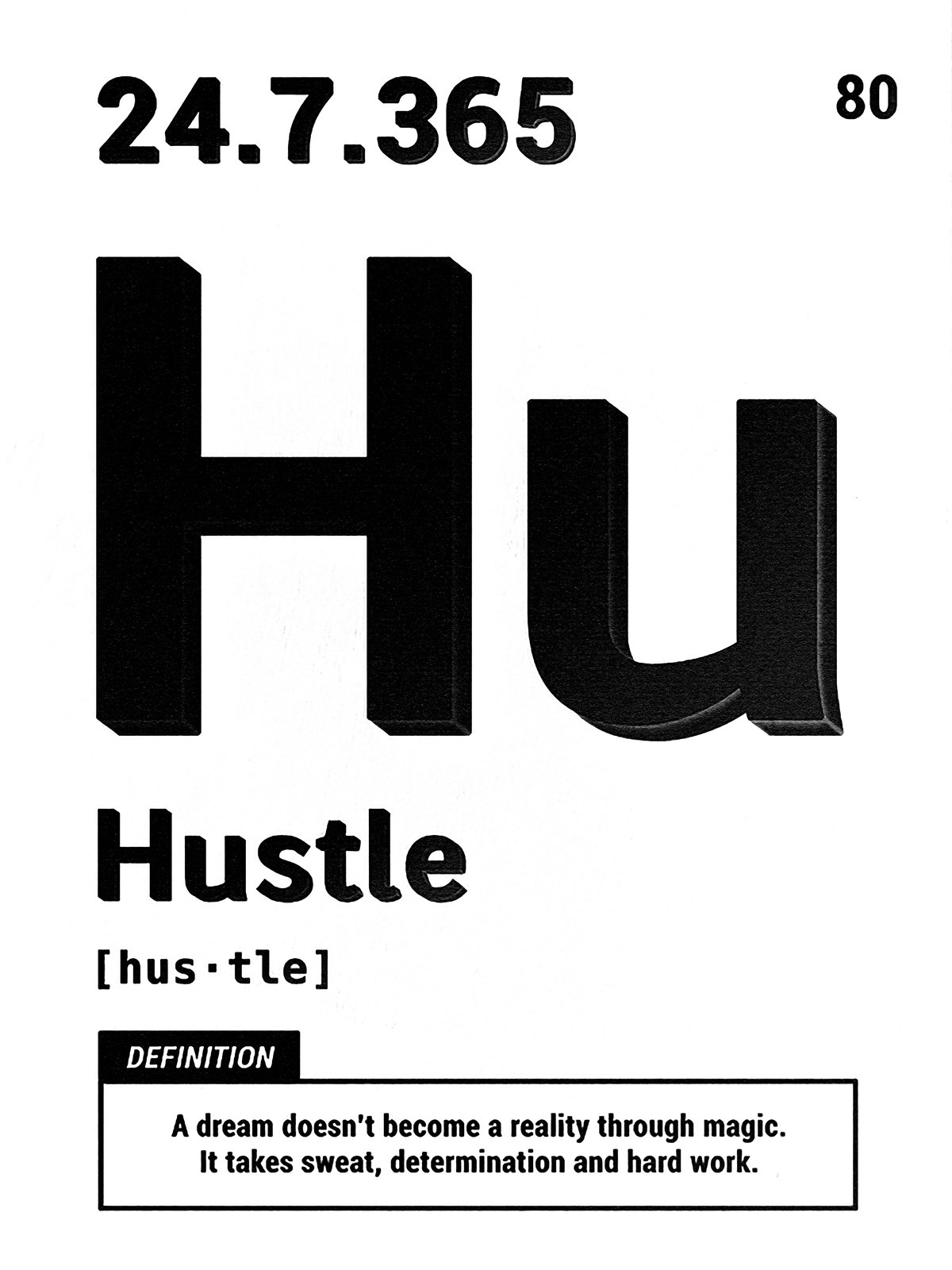 Hustle Definition Motivational Wall Art