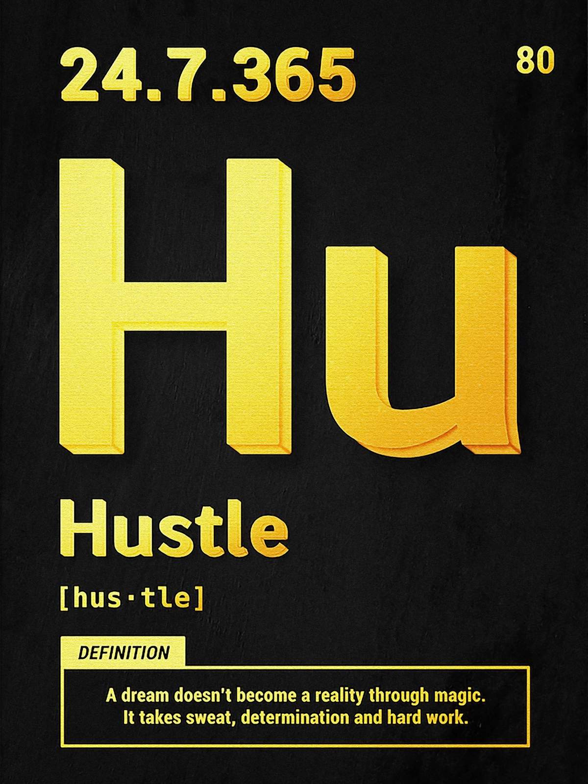 Hustle Definition Motivational Wall Art Wall Art