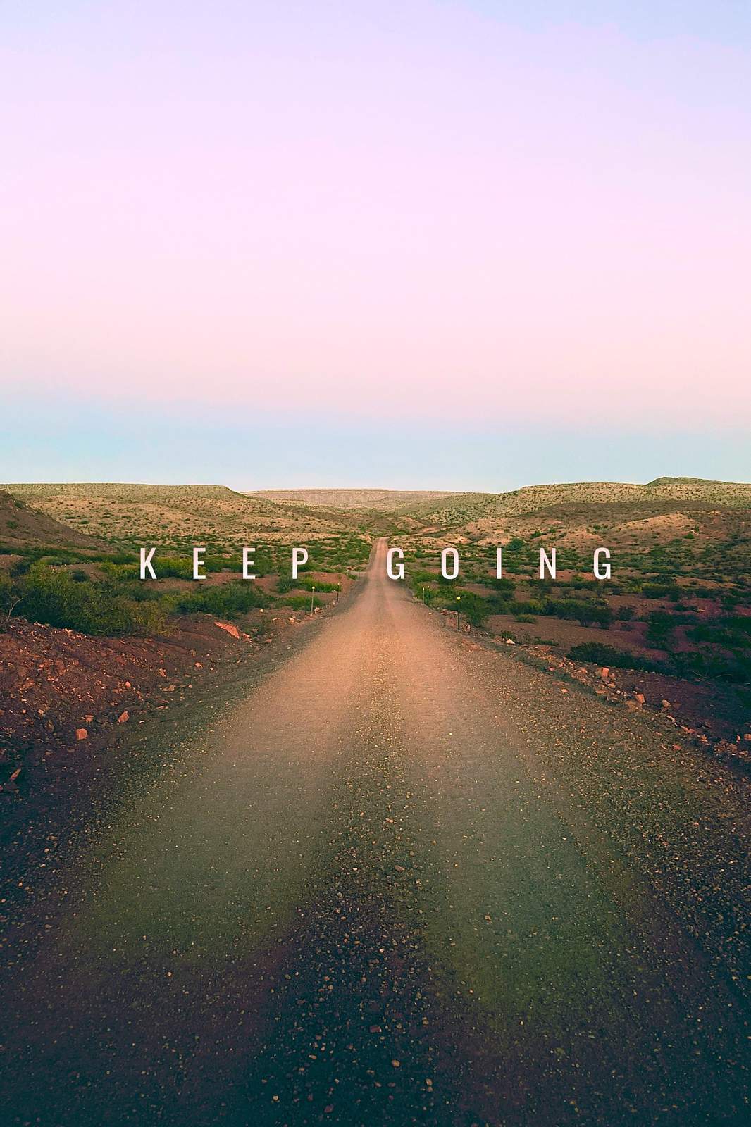 Inspirational Desert Road "Keep Going" Wall Art