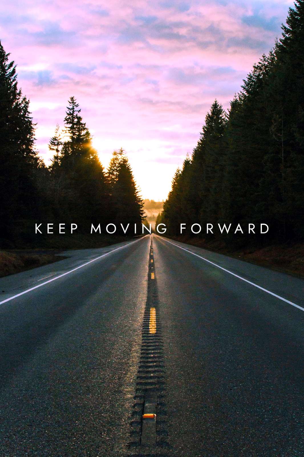 Inspirational Road Sunset Wall Art