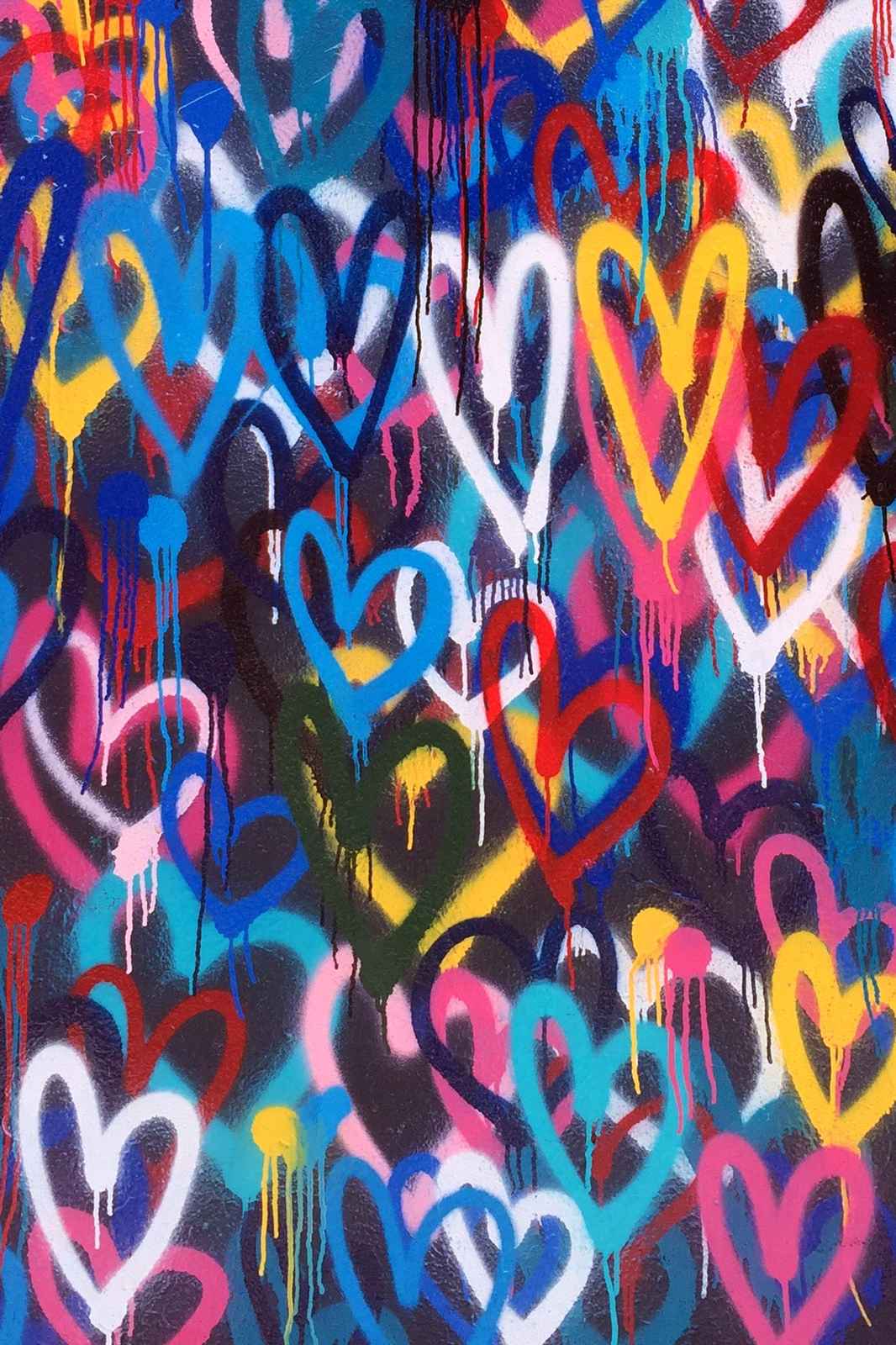 Vibrant Graffiti Heart Wall Art Wall Art