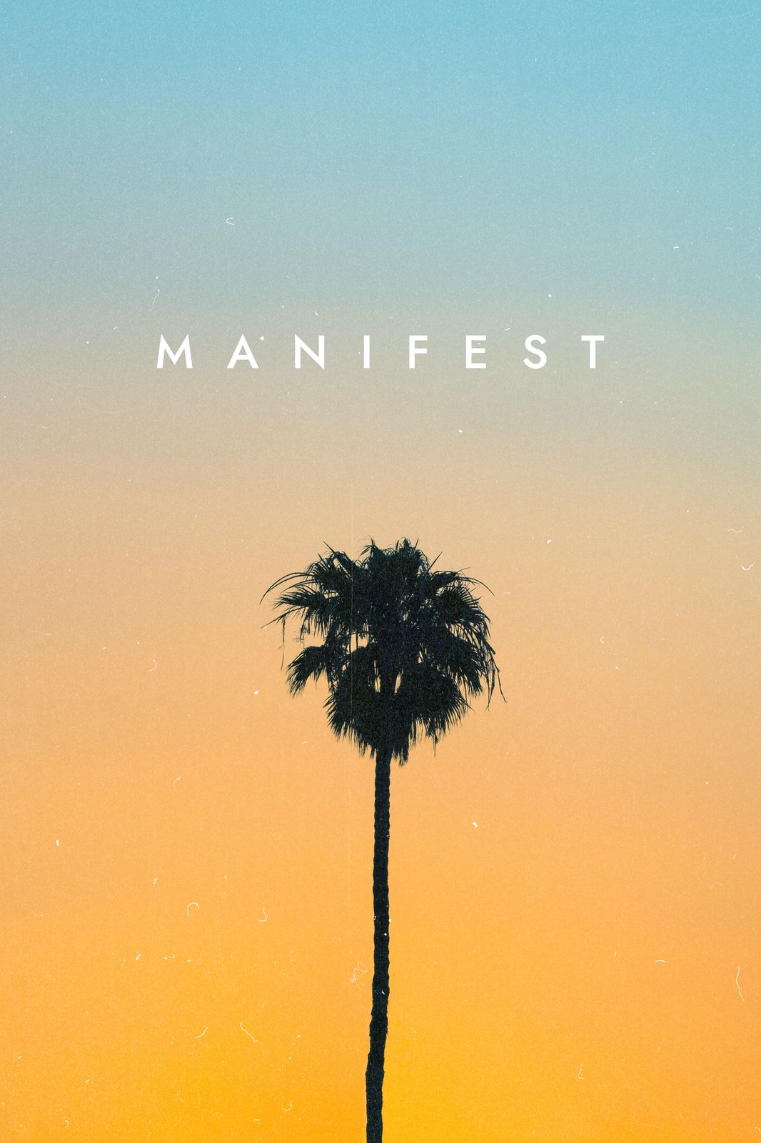 Sunset Palm Manifest Wall Art - Coastal Decor