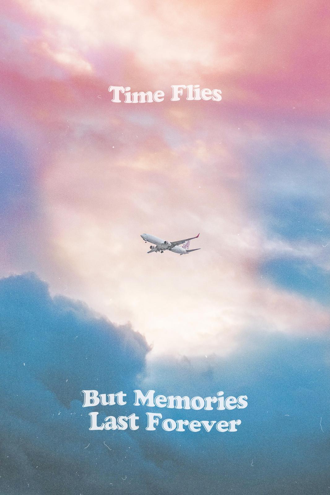 Time Flies But Memories Last Forever Sky Wall Art