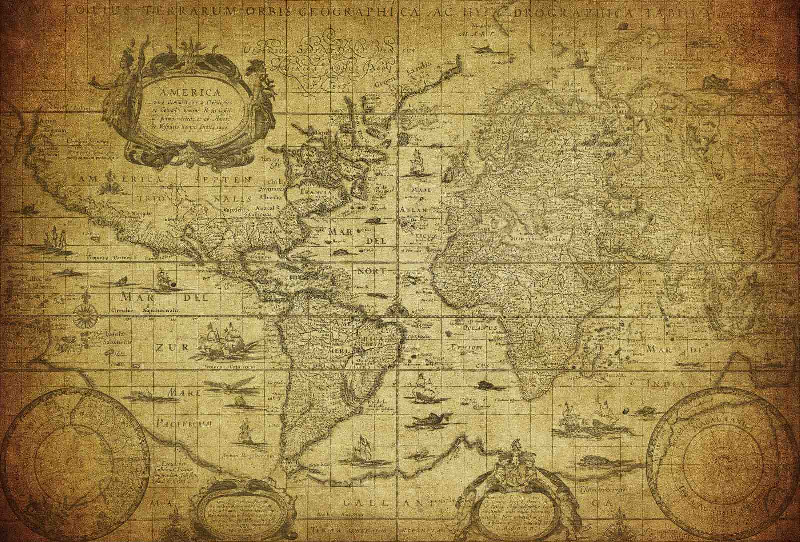 Vintage World Map Wall Art Wall Art