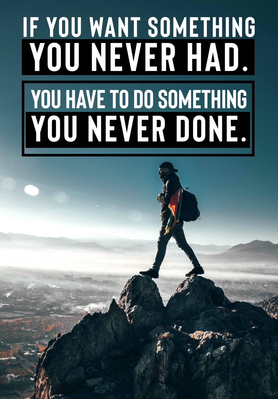 Motivational Mountain Climber Wall Art