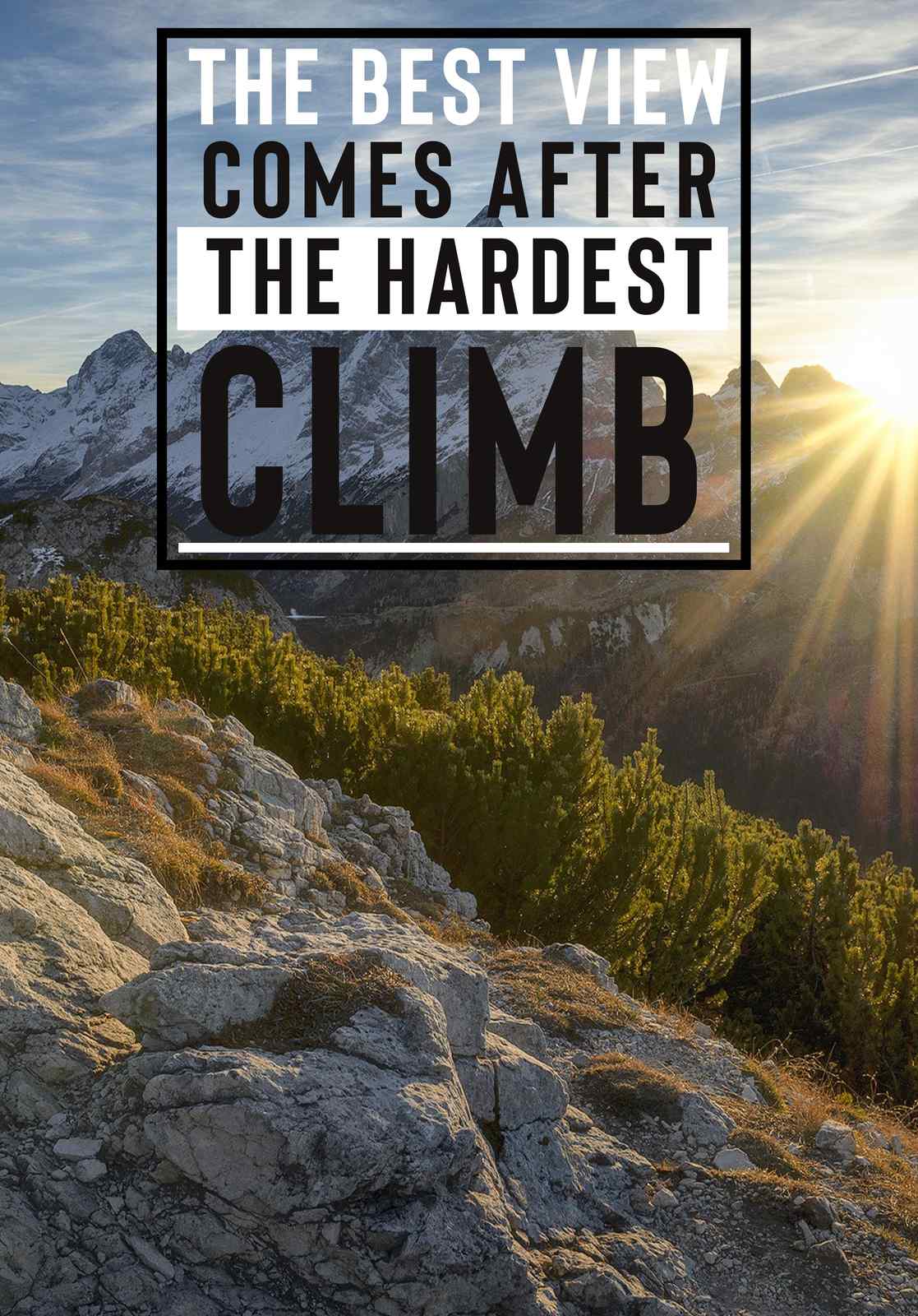 Motivational Mountain Climb Wall Art