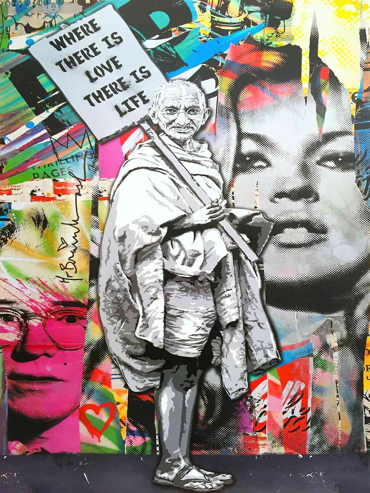 Gandhi "Where There Is Love" Wall Art