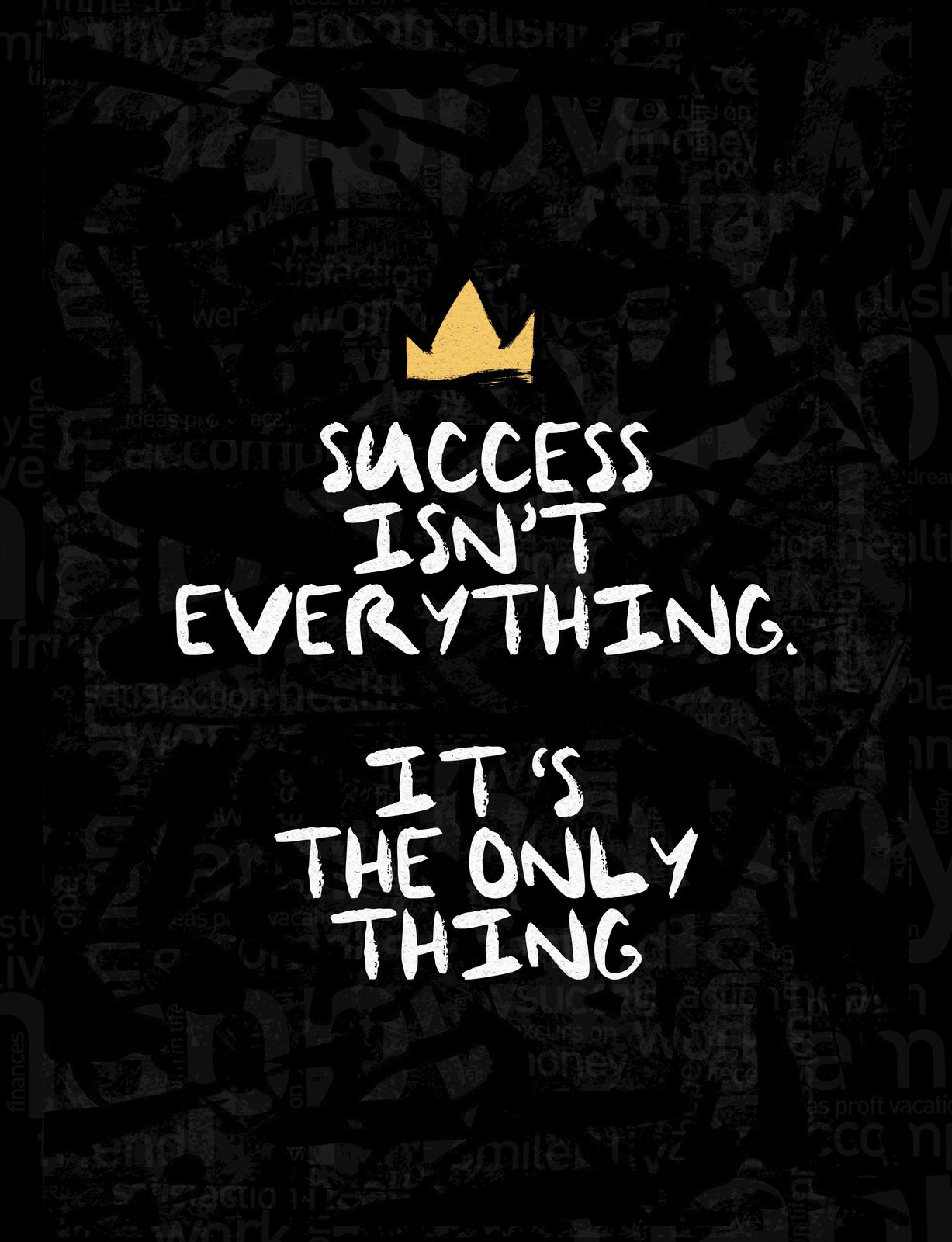Motivational Success Crown Wall Art