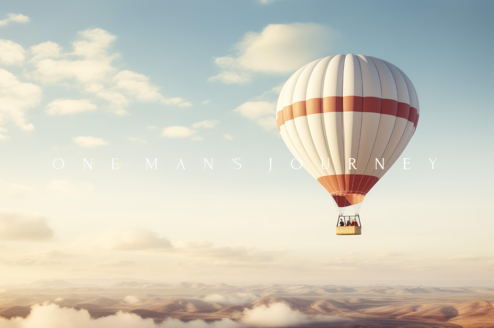 Hot Air Balloon Desert Journey Wall Art
