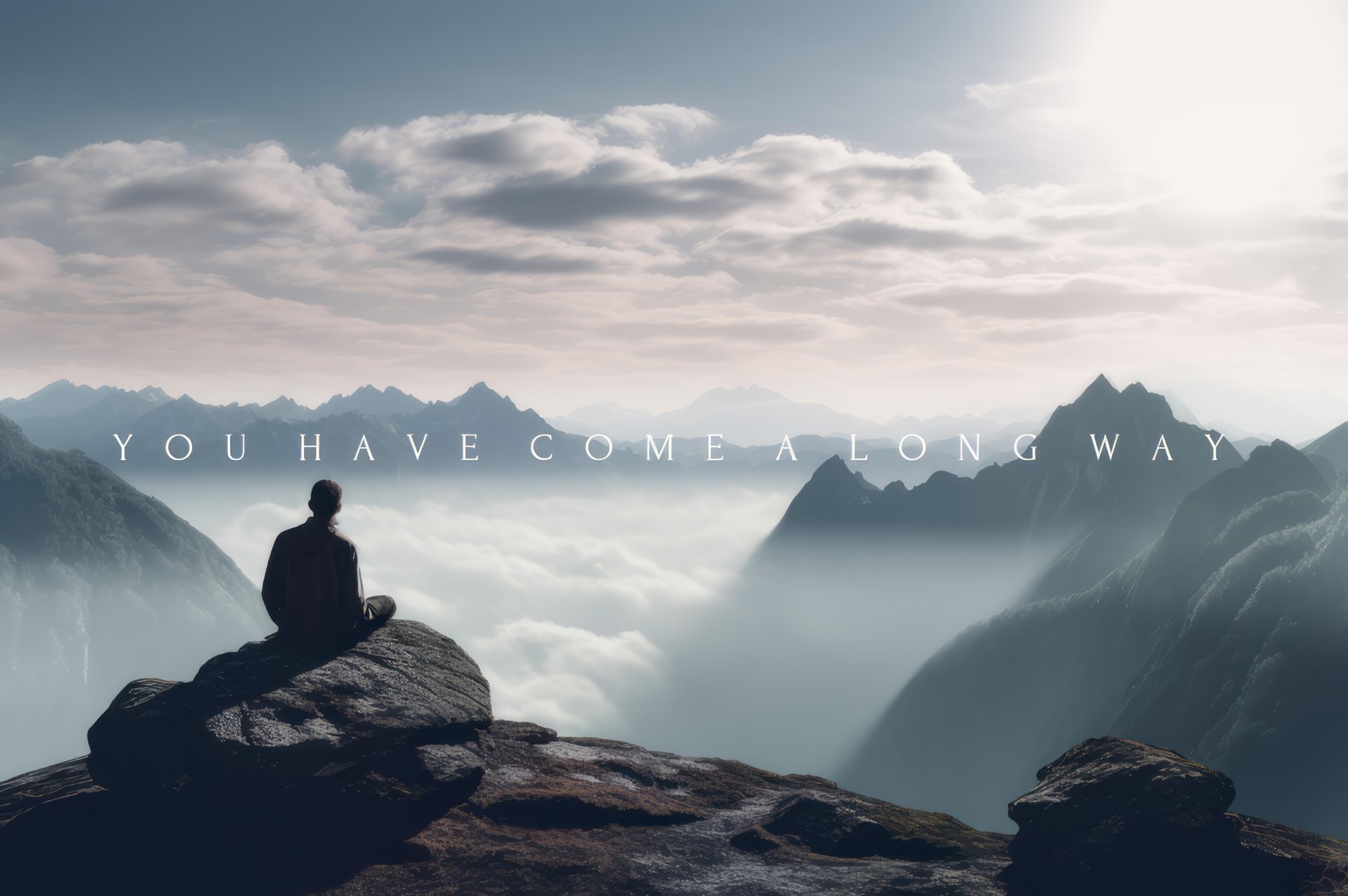 Inspirational Mountain Zen "You Have Come A Long Way" Wall Art