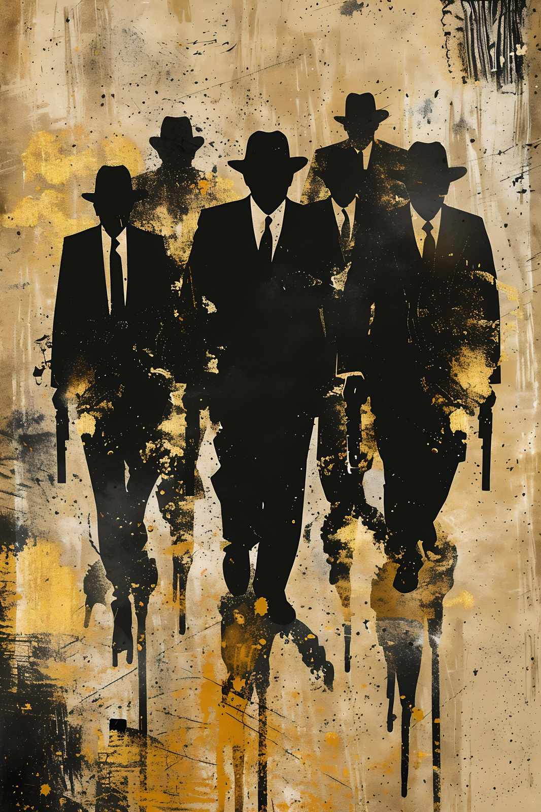 Gangster Crew Silhouette Wall Art