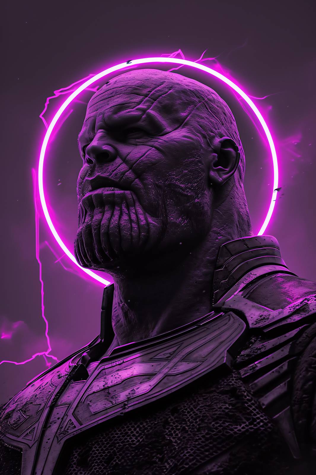 Thanos Neon Aura Wall Art