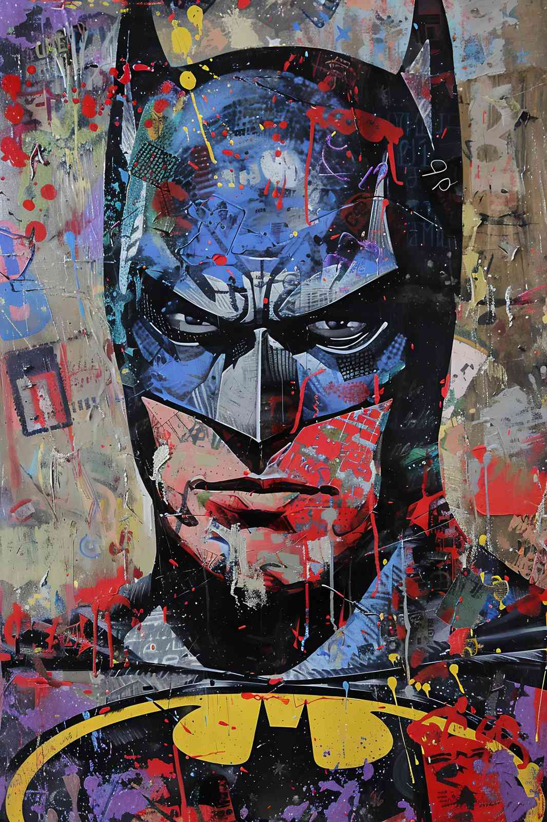 Dark Knight Graffiti Street Art Wall Art