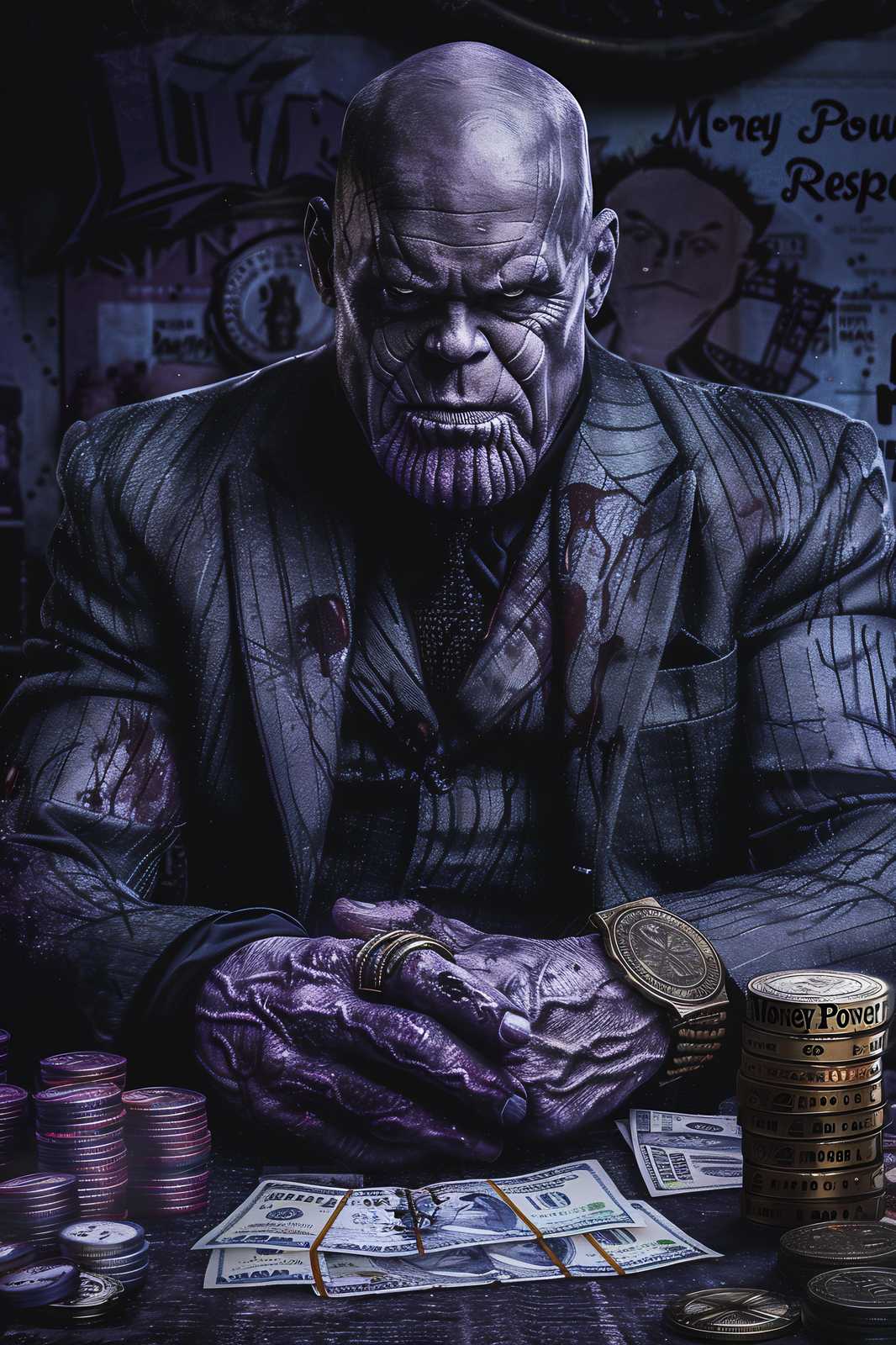 Thanos's Money Power Statement Wall Art