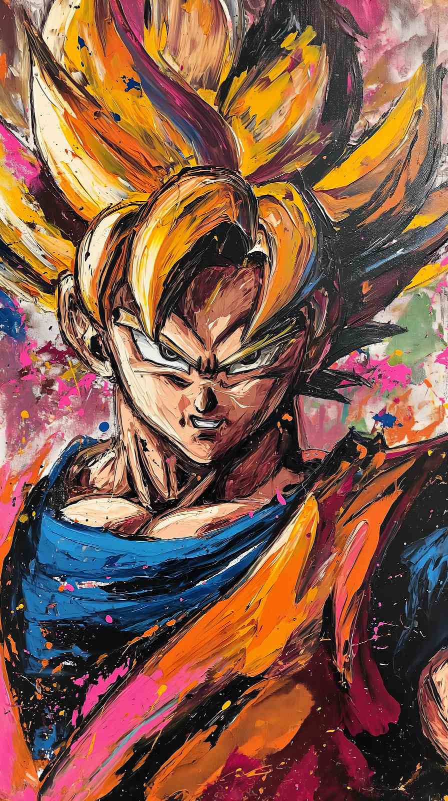 Energetic Anime Fighter Wall Art