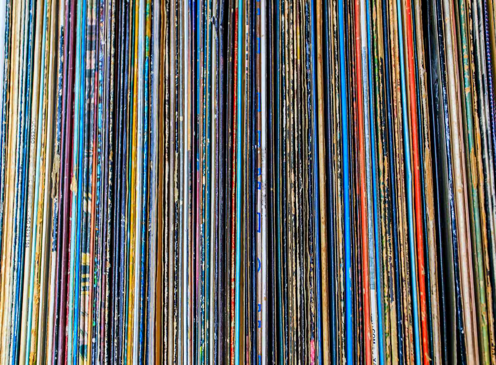 Vibrant Vinyl Spine Collection Wall Art Wall Art