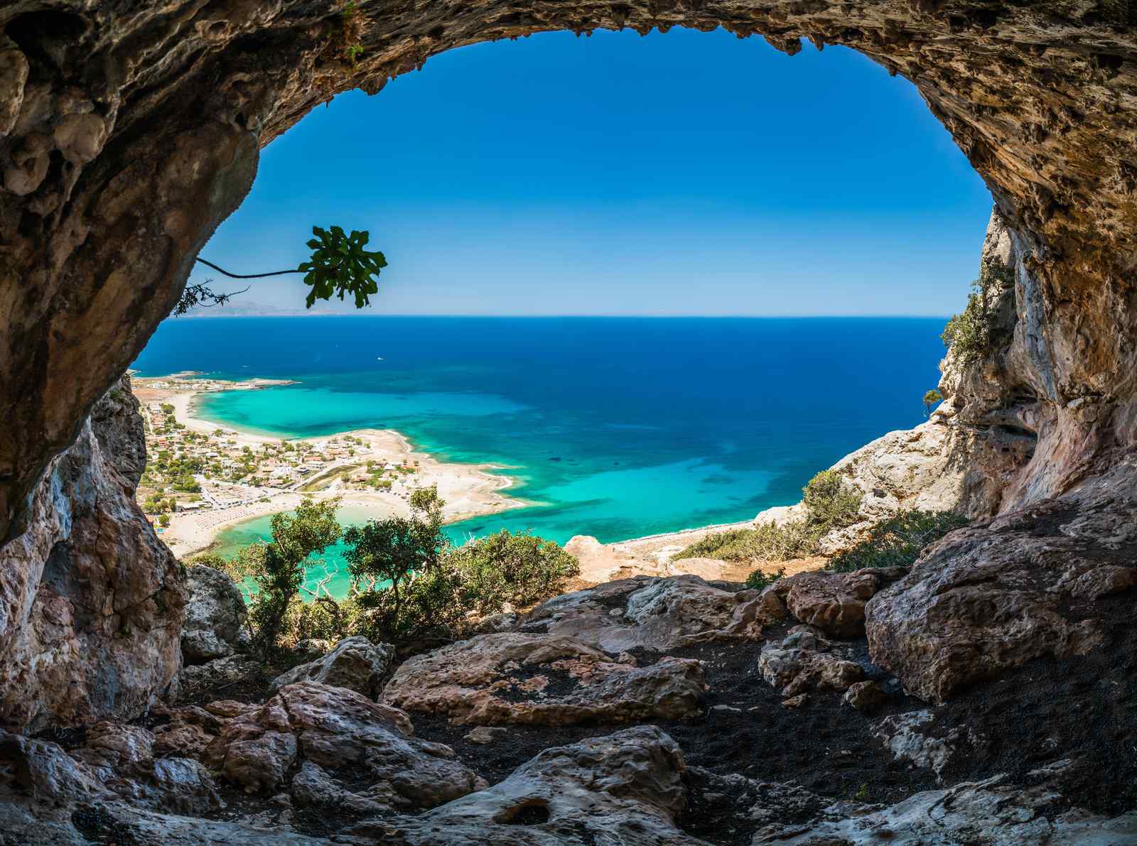 Ocean Cave View Coastal Landscape Wall Art