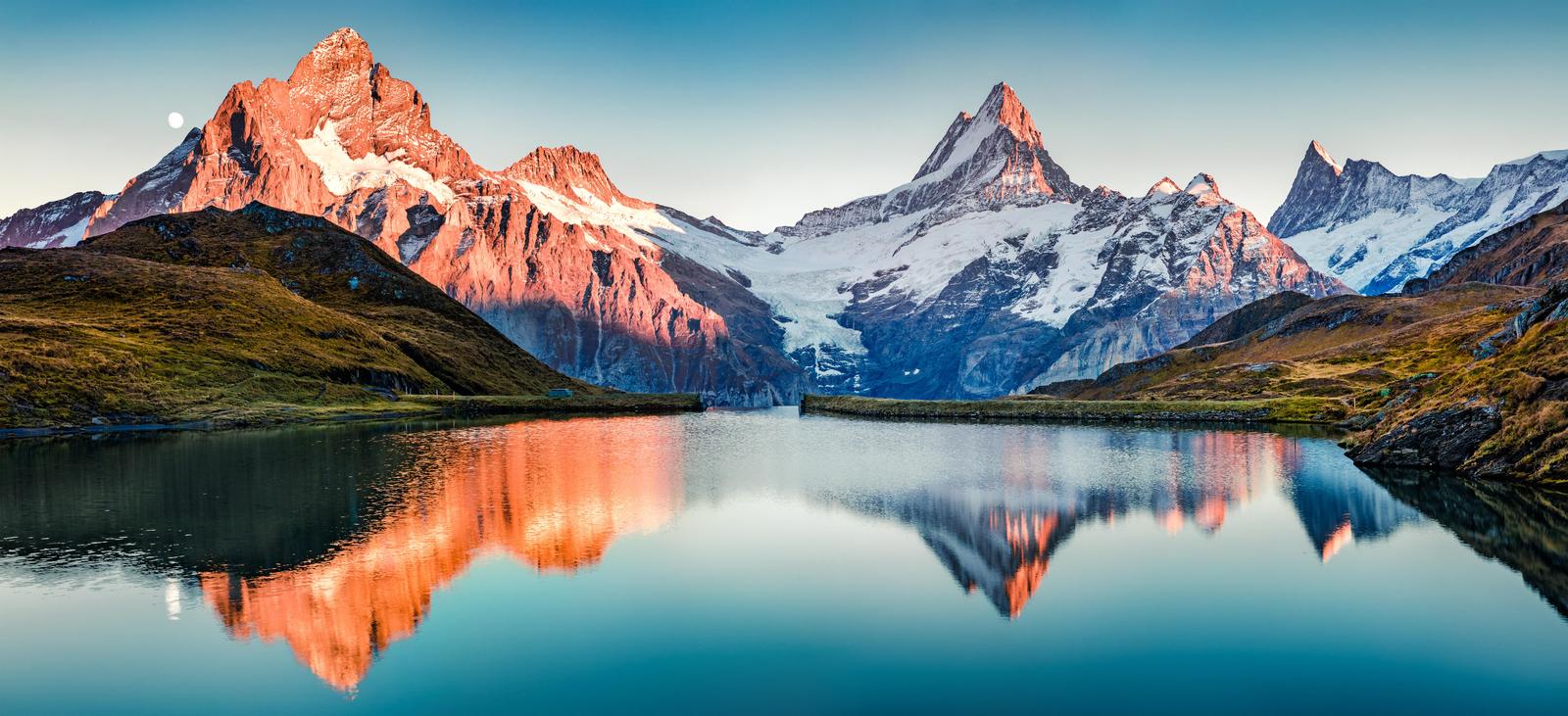 Alpine Lake Sunrise Mountain Wall Art