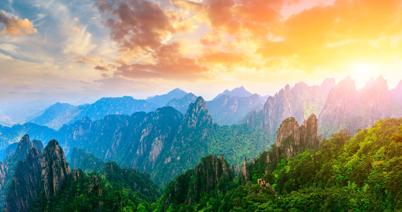 Majestic Mountain Sunrise Landscape Wall Art