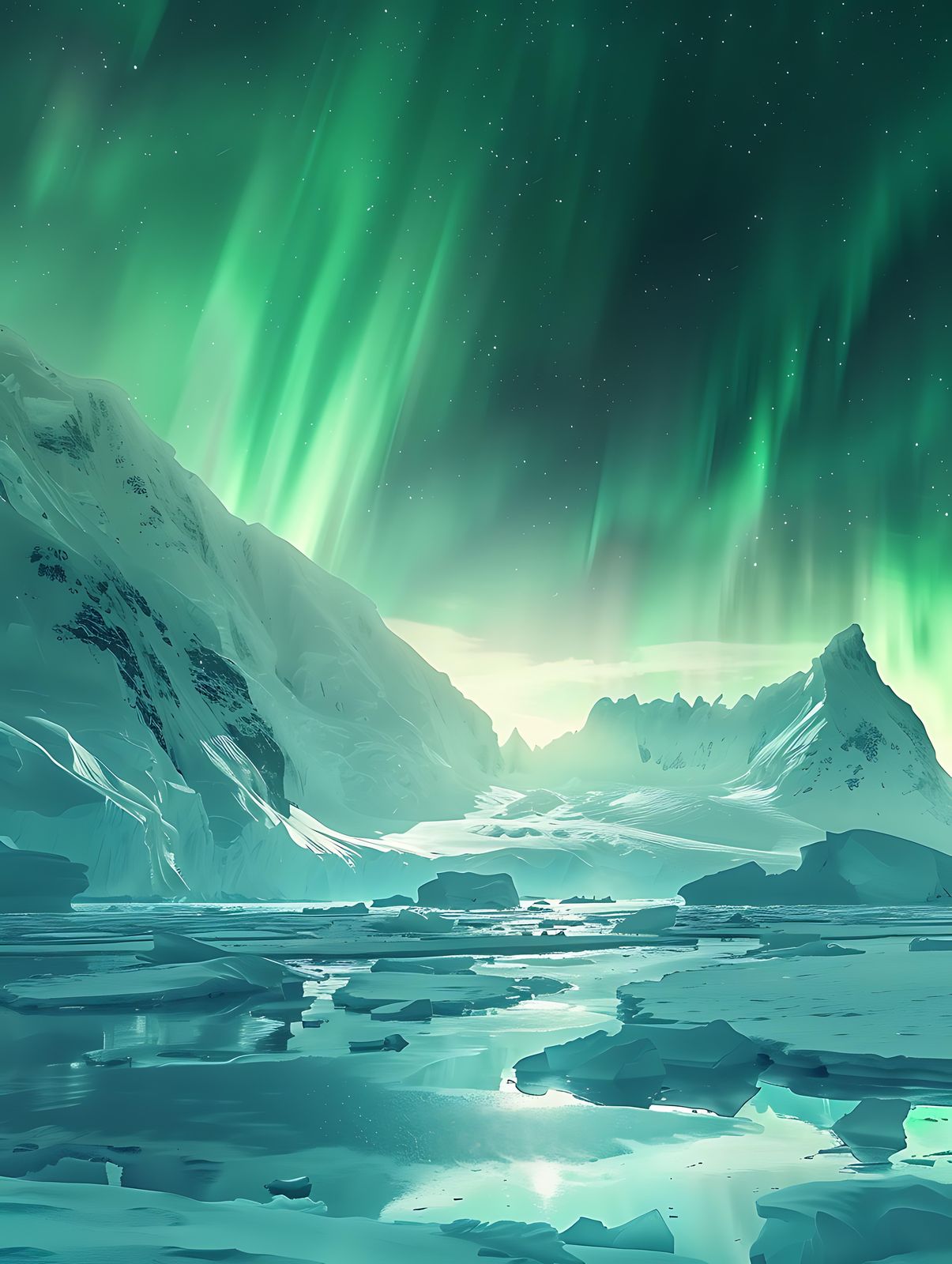 Aurora Arctic Landscape Wall Art