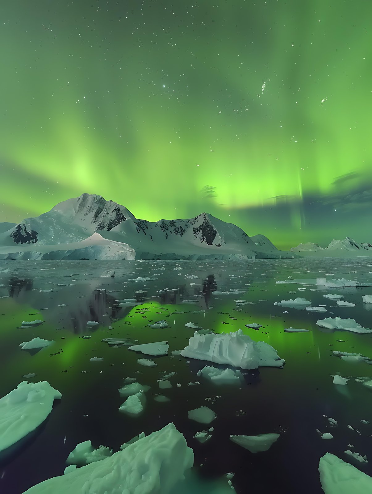 Aurora Borealis Over Antarctica Wall Art