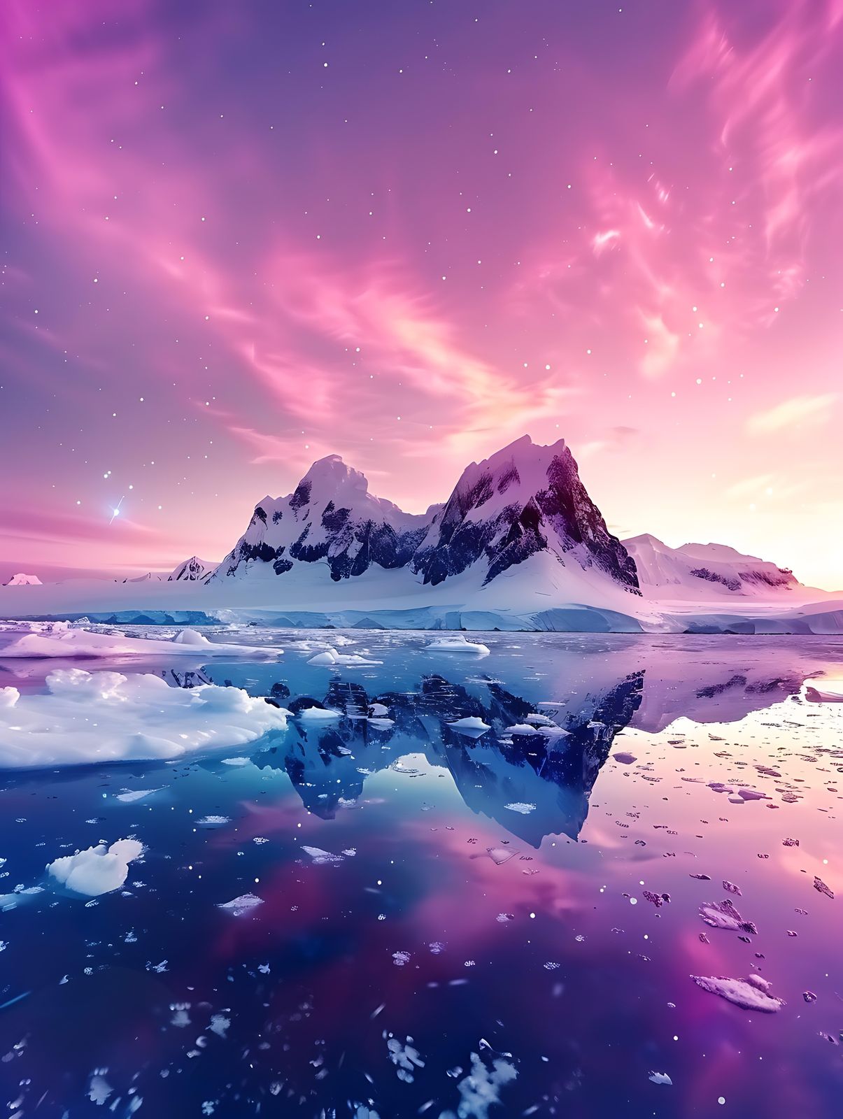 Majestic Aurora Mountains Wall Art