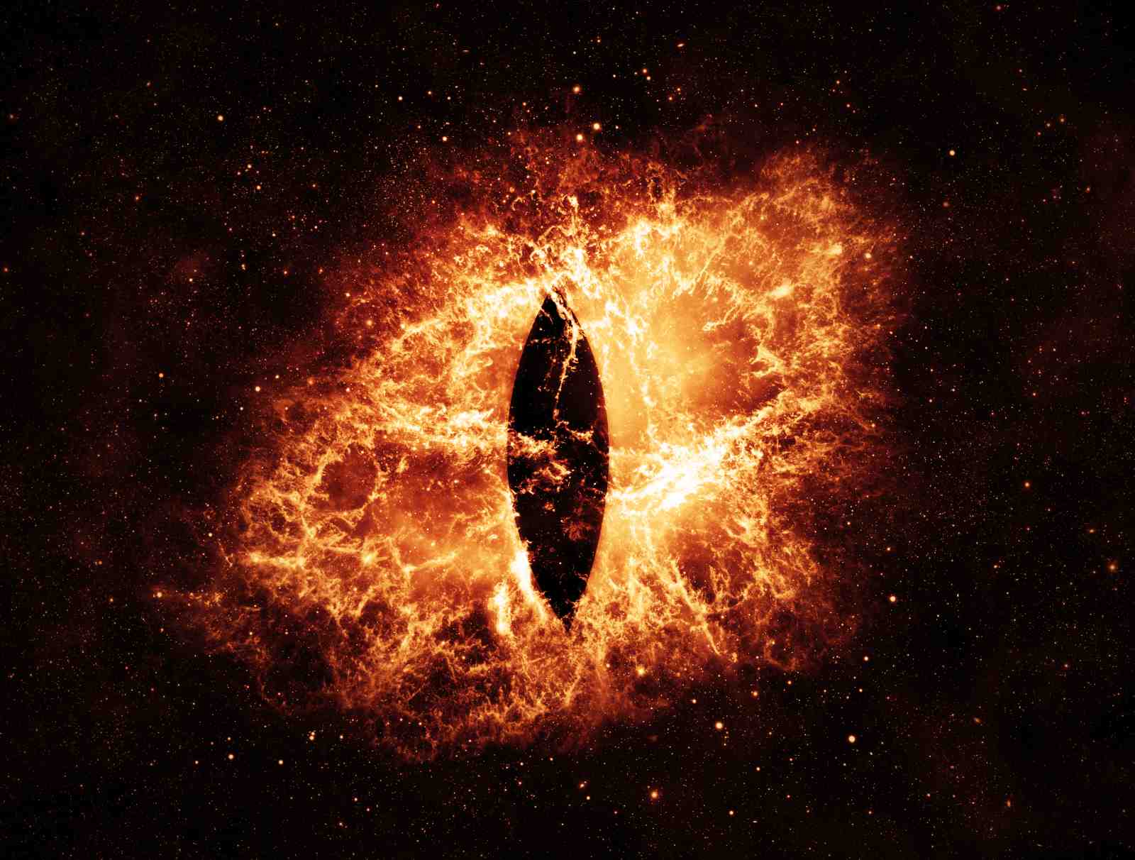 Fiery Cosmic Eye Wall Art