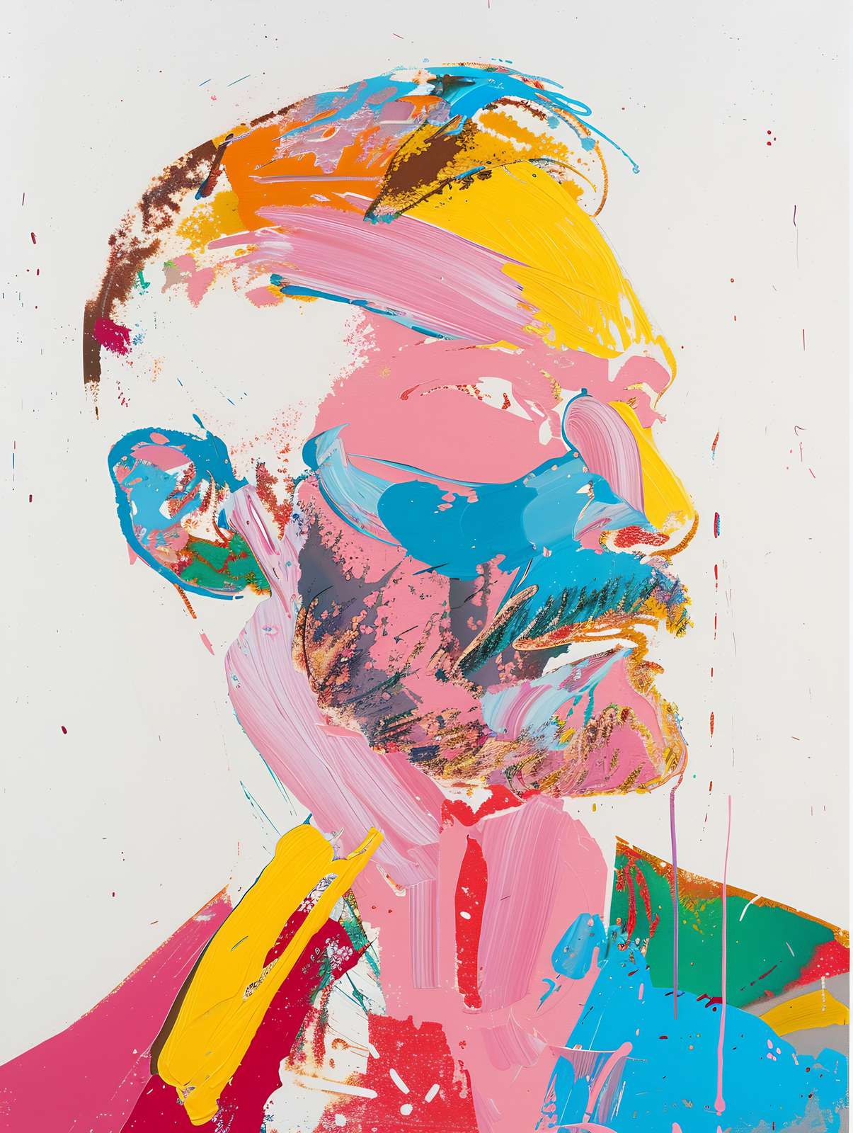 Vibrant Expressive Portrait Wall Art