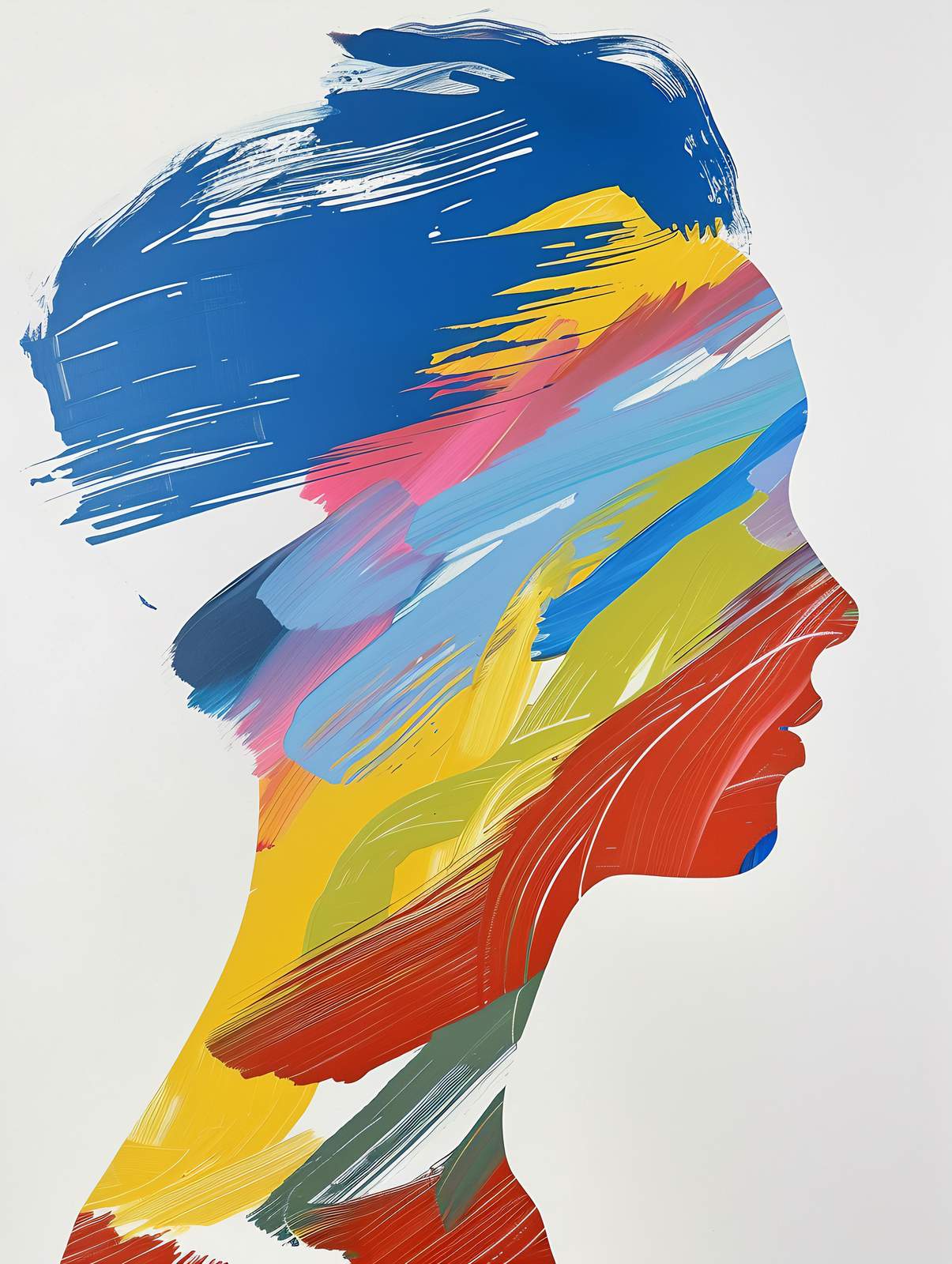 Abstract Colorful Profile Modern Wall Art