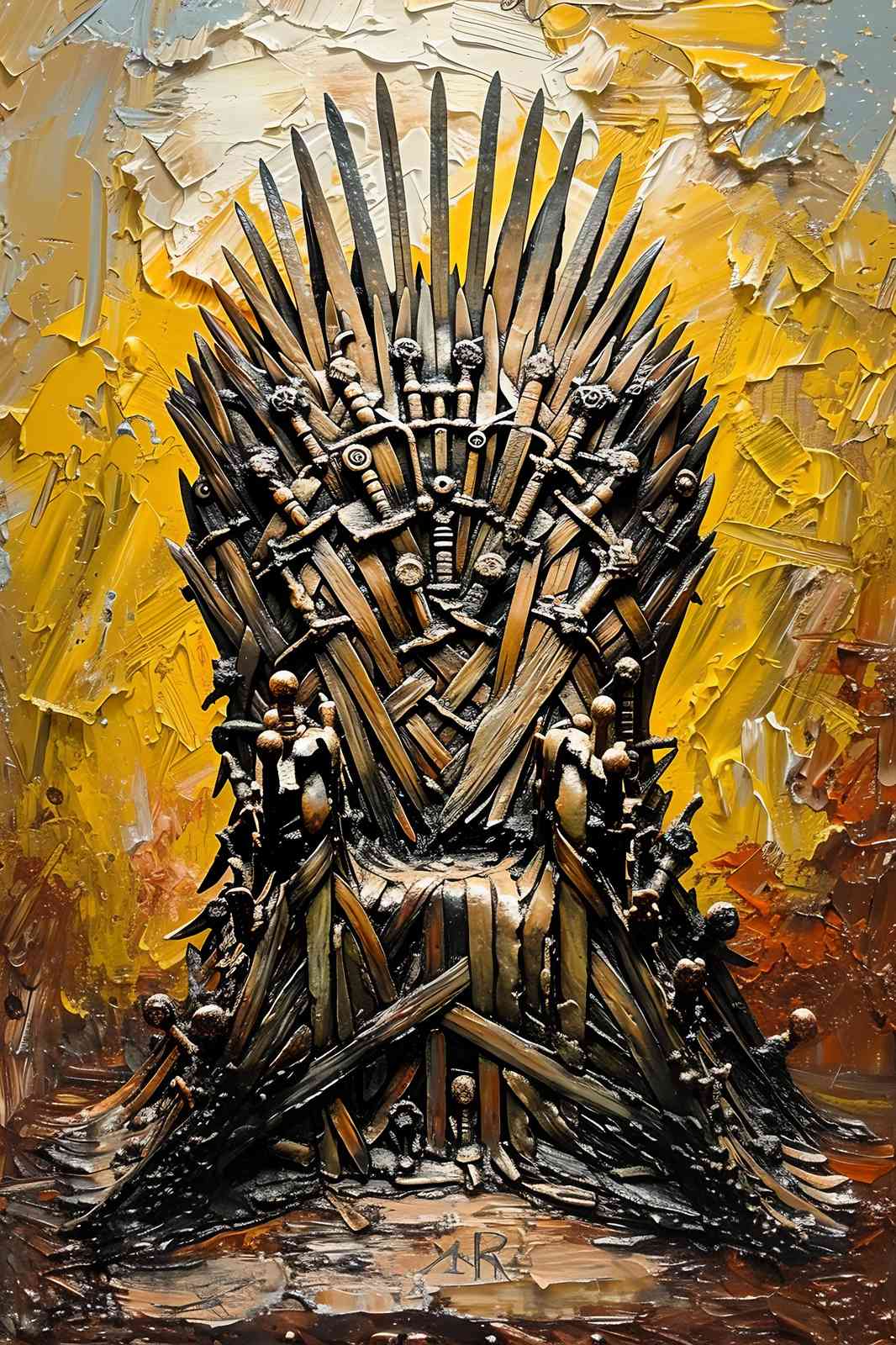 Iron Throne Textured Palette Knife Wall Art