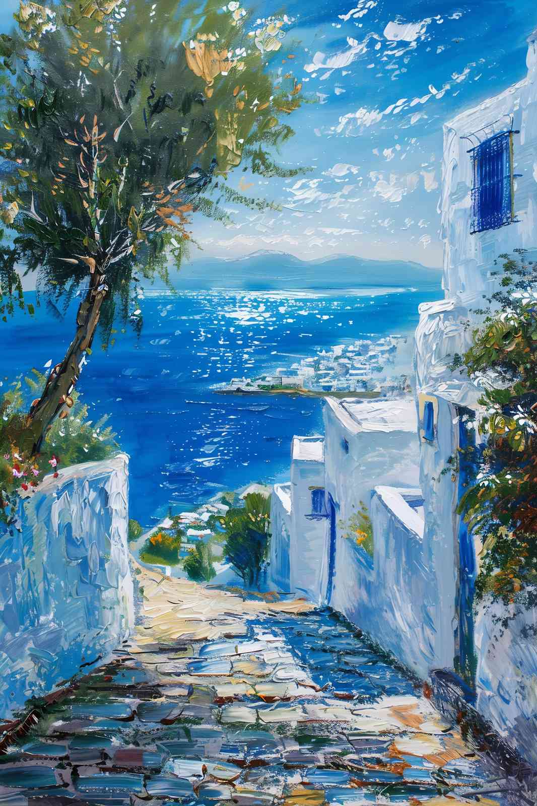 Mediterranean Villa Path Wall Art