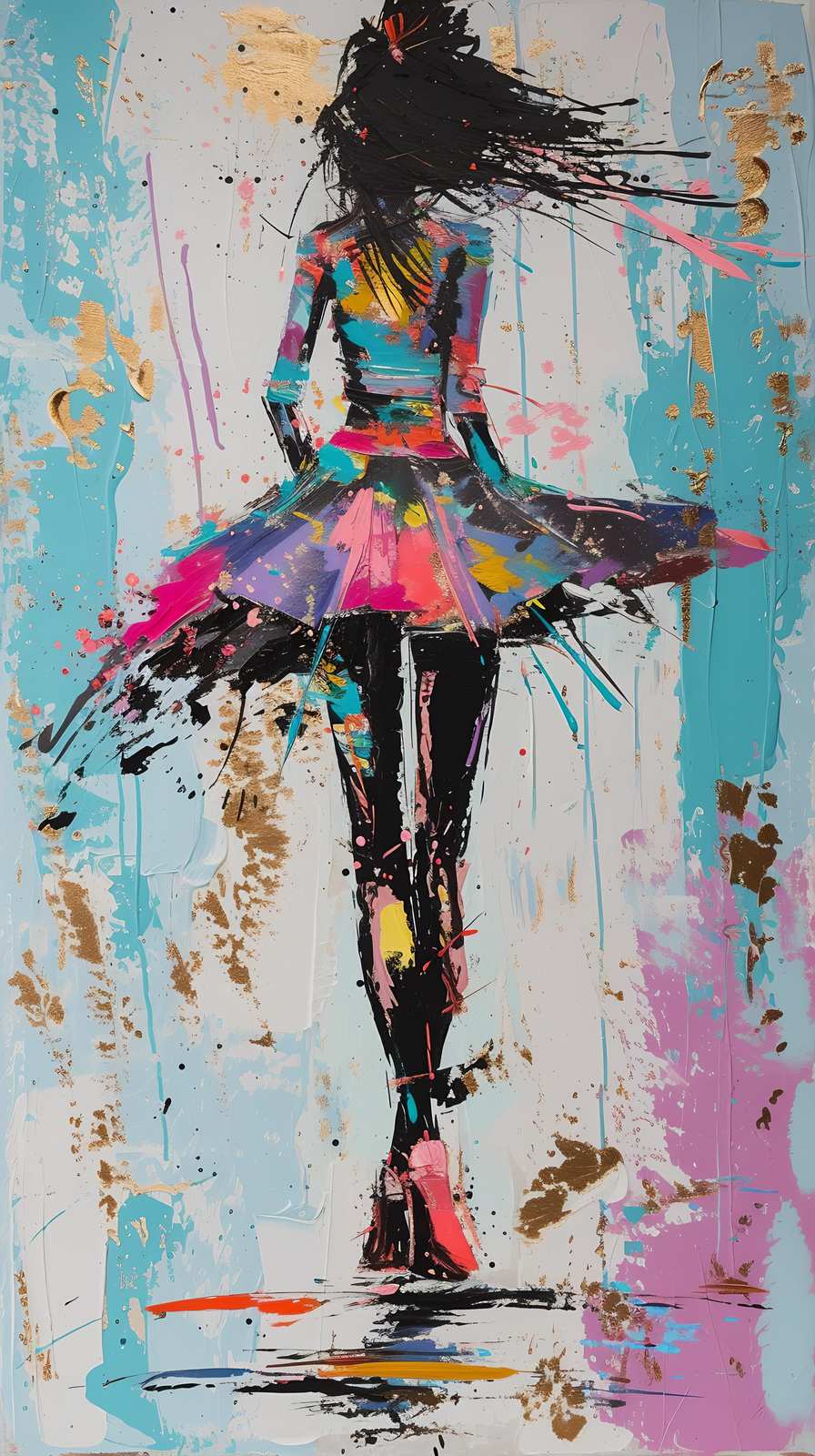 Vibrant Fashionista Abstract Wall Art