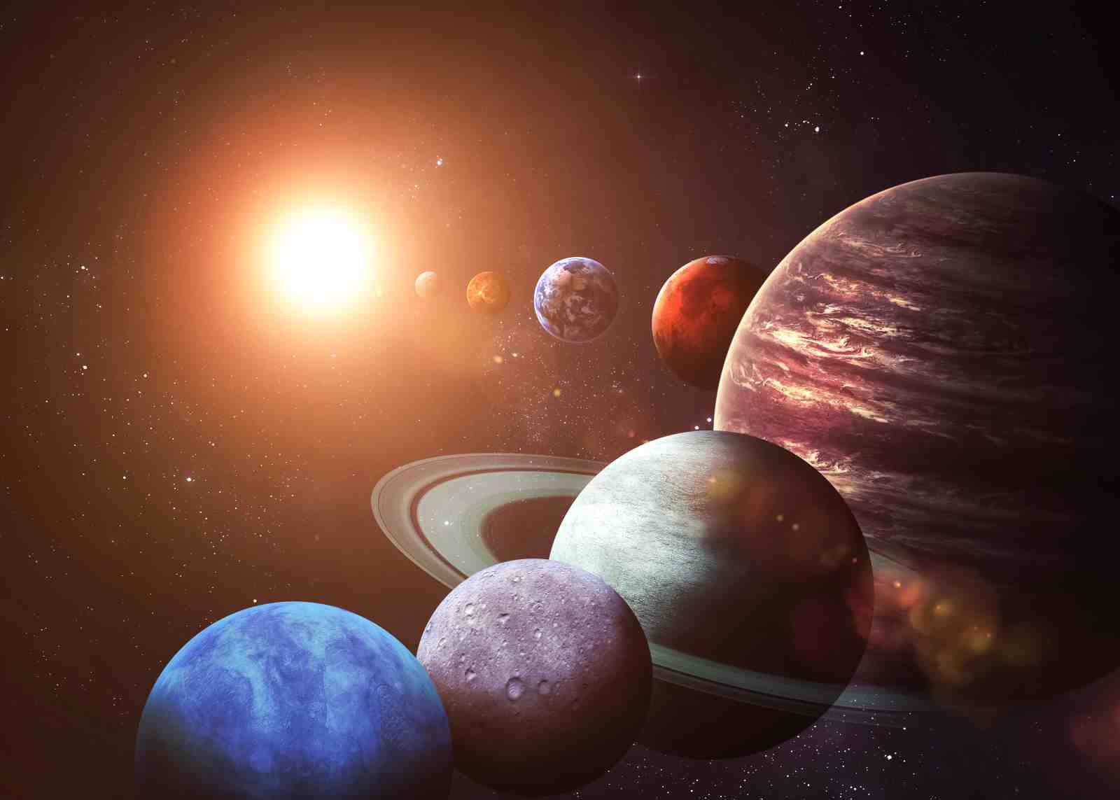 Solar System Planets & Sun Wall Art