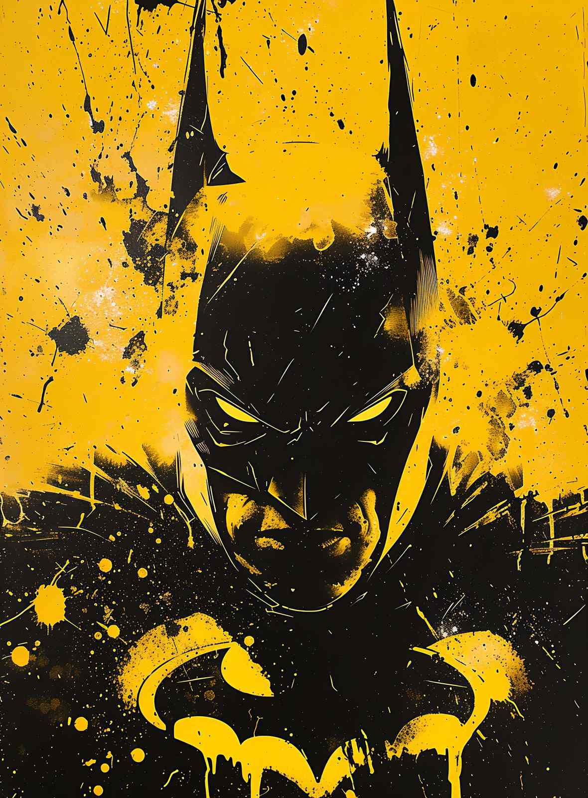 Bold Batman Graffiti Style Wall Art