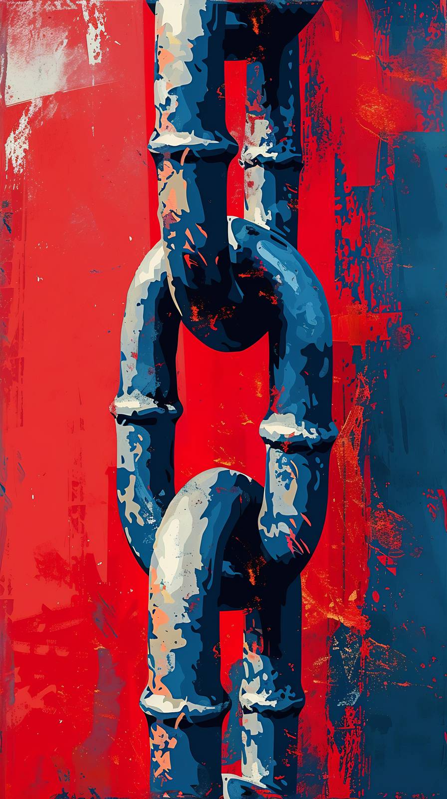 Bold Chains Abstract Pop Art Wall Art