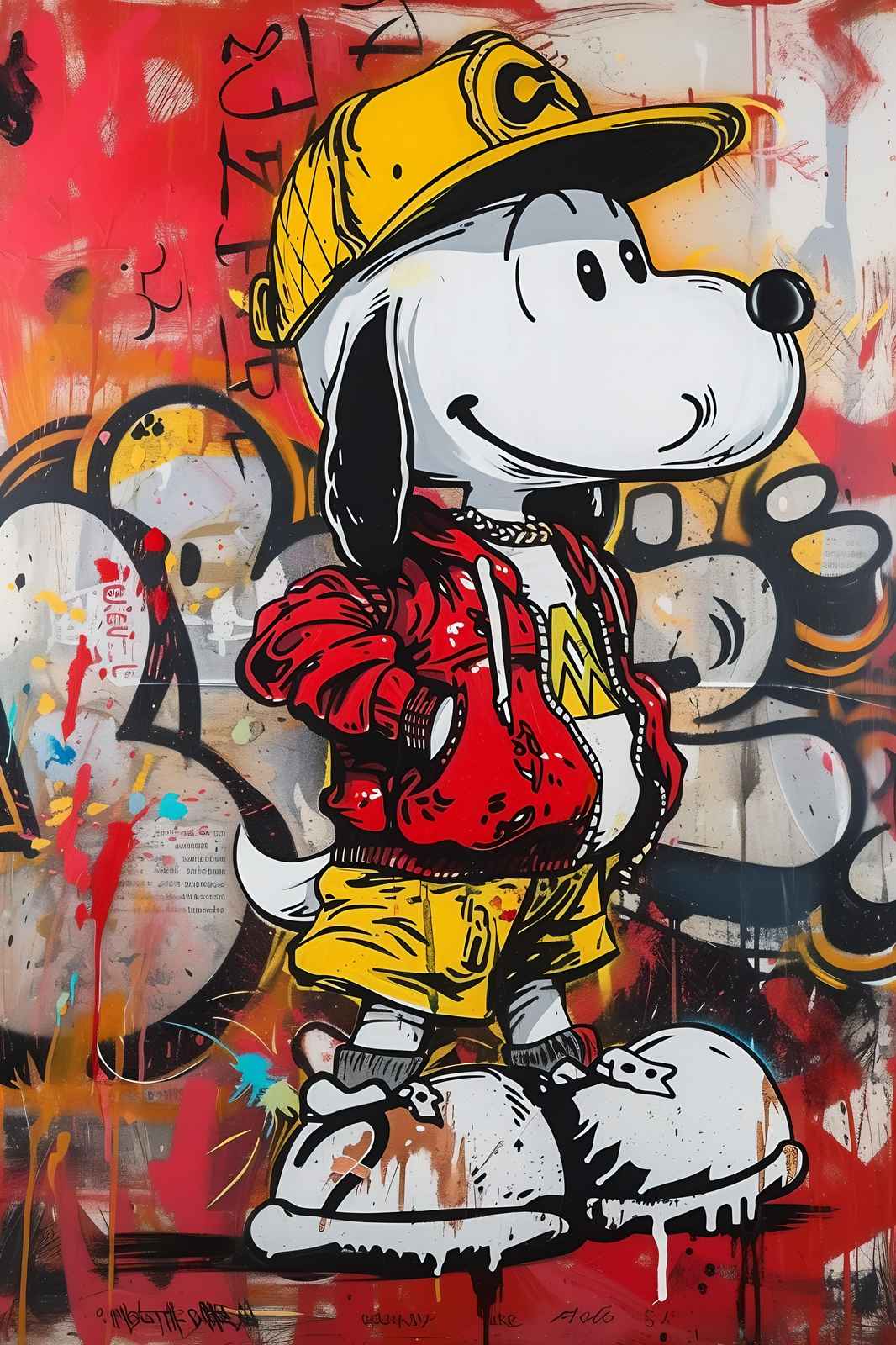 Urban Snoopy Graffiti Wall Art