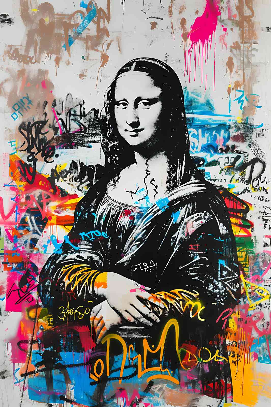 Graffiti Mona Lisa Pop Art Wall Art