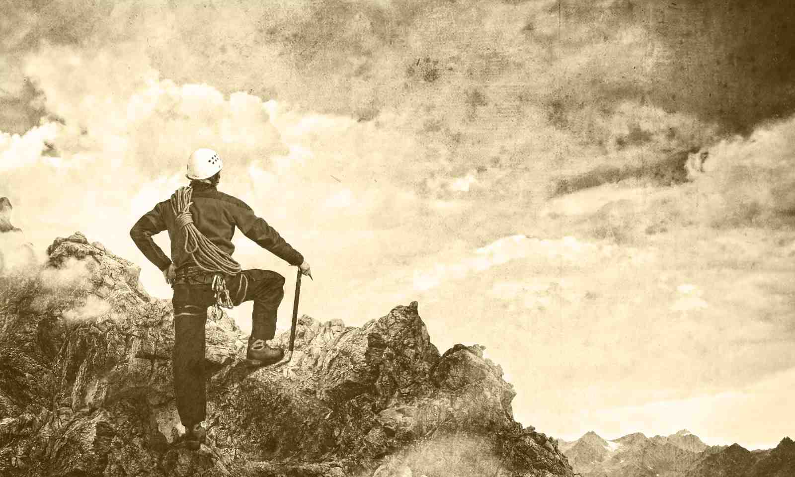 Summit Conqueror Vintage Climbing Wall Art