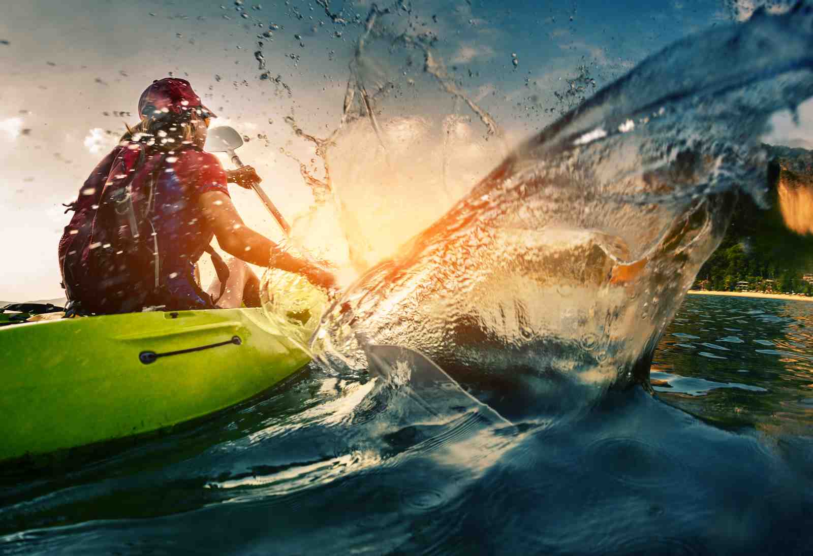 Kayaking Adventure Splash Wall Art