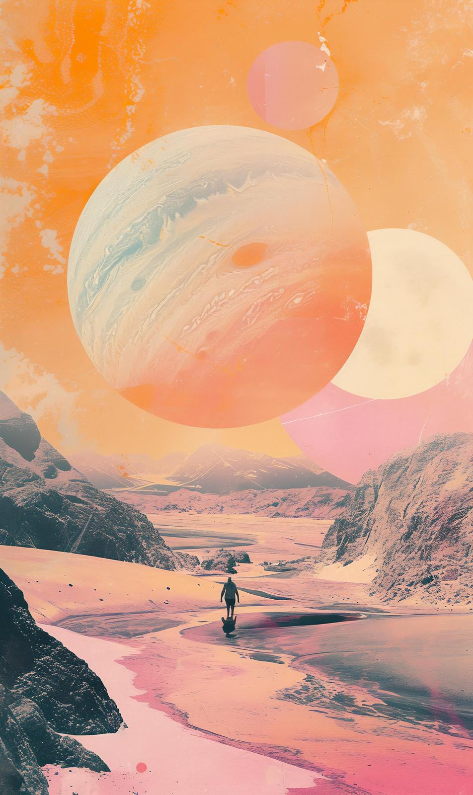 Cosmic Wanderer - Sci-Fi Landscape Wall Art